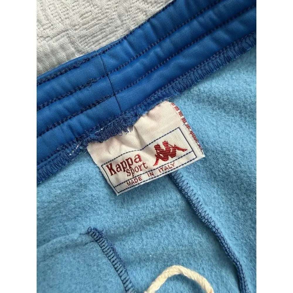 KAPPA Vintage 80s Blue Red Logo Track Pants Sz XL Italy Designer Streetwear READ
